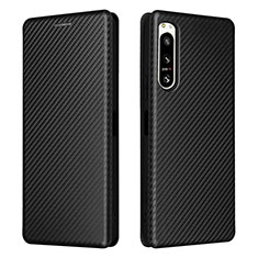 Custodia Portafoglio In Pelle Cover con Supporto L02Z per Sony Xperia 5 IV Nero