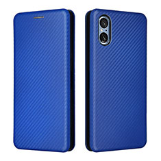 Custodia Portafoglio In Pelle Cover con Supporto L02Z per Sony Xperia 5 V Blu