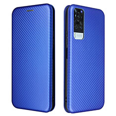 Custodia Portafoglio In Pelle Cover con Supporto L02Z per Vivo Y53s 4G Blu