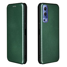 Custodia Portafoglio In Pelle Cover con Supporto L02Z per Vivo Y72 5G Verde