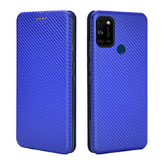 Custodia Portafoglio In Pelle Cover con Supporto L02Z per Wiko View5 Blu