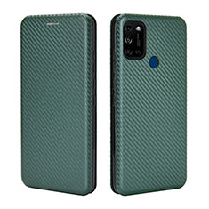 Custodia Portafoglio In Pelle Cover con Supporto L02Z per Wiko View5 Plus Verde