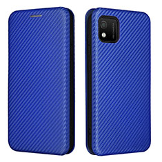 Custodia Portafoglio In Pelle Cover con Supporto L02Z per Wiko Y52 Blu