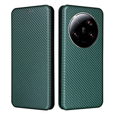 Custodia Portafoglio In Pelle Cover con Supporto L02Z per Xiaomi Mi 13 Ultra 5G Verde