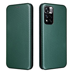 Custodia Portafoglio In Pelle Cover con Supporto L02Z per Xiaomi Poco M4 Pro 5G Verde