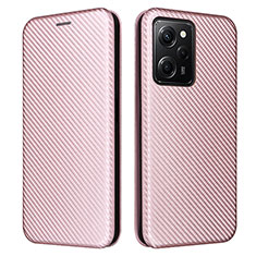 Custodia Portafoglio In Pelle Cover con Supporto L02Z per Xiaomi Poco X5 Pro 5G Oro Rosa