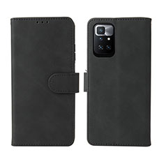 Custodia Portafoglio In Pelle Cover con Supporto L02Z per Xiaomi Redmi 10 (2022) Nero