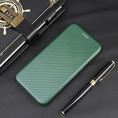 Custodia Portafoglio In Pelle Cover con Supporto L02Z per Xiaomi Redmi 9 Prime India Verde