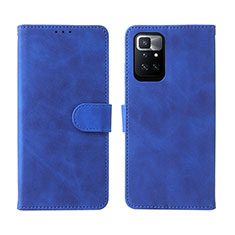 Custodia Portafoglio In Pelle Cover con Supporto L02Z per Xiaomi Redmi Note 11 4G (2021) Blu