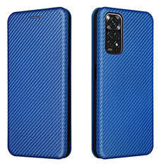 Custodia Portafoglio In Pelle Cover con Supporto L02Z per Xiaomi Redmi Note 11S 4G Blu