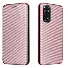 Custodia Portafoglio In Pelle Cover con Supporto L02Z per Xiaomi Redmi Note 11S 4G Oro Rosa