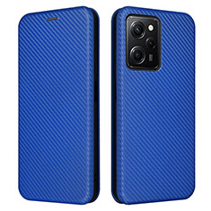 Custodia Portafoglio In Pelle Cover con Supporto L02Z per Xiaomi Redmi Note 12 Pro Speed 5G Blu