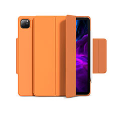 Custodia Portafoglio In Pelle Cover con Supporto L03 per Apple iPad Pro 11 (2022) Arancione