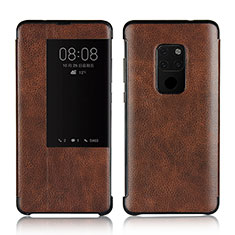 Custodia Portafoglio In Pelle Cover con Supporto L03 per Huawei Mate 20 Marrone