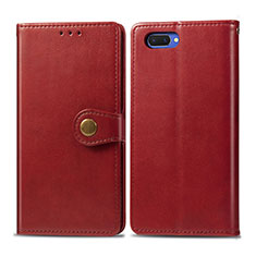 Custodia Portafoglio In Pelle Cover con Supporto L03 per Oppo A5 Rosso