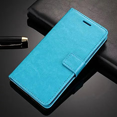 Custodia Portafoglio In Pelle Cover con Supporto L03 per Oppo A52 Cielo Blu