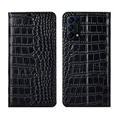 Custodia Portafoglio In Pelle Cover con Supporto L03 per Oppo Reno5 Pro 5G Nero