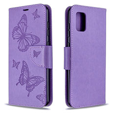 Custodia Portafoglio In Pelle Cover con Supporto L03 per Samsung Galaxy A31 Viola