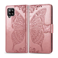 Custodia Portafoglio In Pelle Cover con Supporto L03 per Samsung Galaxy A42 5G Oro Rosa