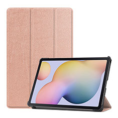 Custodia Portafoglio In Pelle Cover con Supporto L03 per Samsung Galaxy Tab S7 11 Wi-Fi SM-T870 Oro Rosa