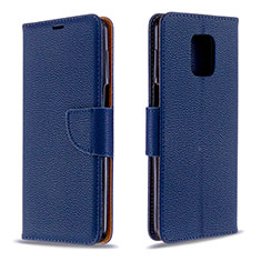 Custodia Portafoglio In Pelle Cover con Supporto L03 per Xiaomi Redmi Note 9S Blu