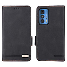 Custodia Portafoglio In Pelle Cover con Supporto L03Z per Motorola Moto Edge 20 Pro 5G Nero