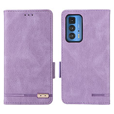 Custodia Portafoglio In Pelle Cover con Supporto L03Z per Motorola Moto Edge 20 Pro 5G Viola