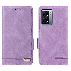 Custodia Portafoglio In Pelle Cover con Supporto L03Z per Realme Q5i 5G Viola