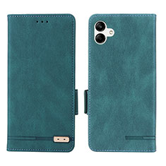 Custodia Portafoglio In Pelle Cover con Supporto L03Z per Samsung Galaxy A04 4G Verde