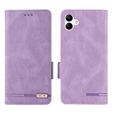 Custodia Portafoglio In Pelle Cover con Supporto L03Z per Samsung Galaxy A04E Viola