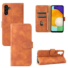 Custodia Portafoglio In Pelle Cover con Supporto L03Z per Samsung Galaxy A04s Marrone