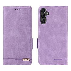 Custodia Portafoglio In Pelle Cover con Supporto L03Z per Samsung Galaxy A14 5G Viola