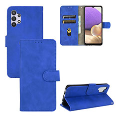 Custodia Portafoglio In Pelle Cover con Supporto L03Z per Samsung Galaxy A32 4G Blu