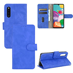 Custodia Portafoglio In Pelle Cover con Supporto L03Z per Samsung Galaxy A41 SC-41A Blu