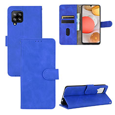 Custodia Portafoglio In Pelle Cover con Supporto L03Z per Samsung Galaxy A42 5G Blu