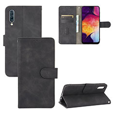 Custodia Portafoglio In Pelle Cover con Supporto L03Z per Samsung Galaxy A50S Nero