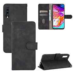 Custodia Portafoglio In Pelle Cover con Supporto L03Z per Samsung Galaxy A70S Nero