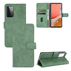 Custodia Portafoglio In Pelle Cover con Supporto L03Z per Samsung Galaxy A72 4G Verde