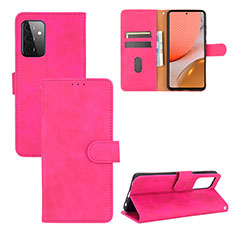 Custodia Portafoglio In Pelle Cover con Supporto L03Z per Samsung Galaxy A72 5G Rosa Caldo