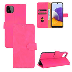 Custodia Portafoglio In Pelle Cover con Supporto L03Z per Samsung Galaxy F42 5G Rosa Caldo