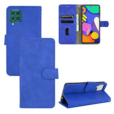 Custodia Portafoglio In Pelle Cover con Supporto L03Z per Samsung Galaxy F62 5G Blu