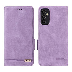 Custodia Portafoglio In Pelle Cover con Supporto L03Z per Samsung Galaxy M13 4G Viola