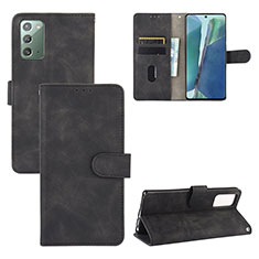 Custodia Portafoglio In Pelle Cover con Supporto L03Z per Samsung Galaxy Note 20 5G Nero