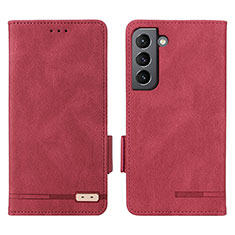 Custodia Portafoglio In Pelle Cover con Supporto L03Z per Samsung Galaxy S21 Plus 5G Rosso