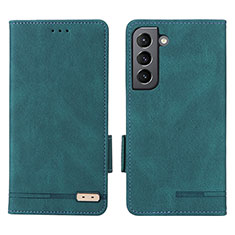 Custodia Portafoglio In Pelle Cover con Supporto L03Z per Samsung Galaxy S21 Plus 5G Verde