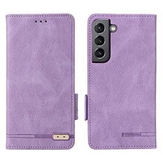 Custodia Portafoglio In Pelle Cover con Supporto L03Z per Samsung Galaxy S22 Plus 5G Viola