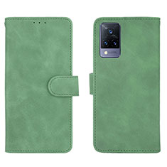 Custodia Portafoglio In Pelle Cover con Supporto L03Z per Vivo V21 5G Verde