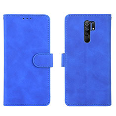 Custodia Portafoglio In Pelle Cover con Supporto L03Z per Xiaomi Redmi 9 Blu