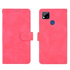 Custodia Portafoglio In Pelle Cover con Supporto L03Z per Xiaomi Redmi 9C Rosa Caldo
