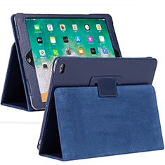 Custodia Portafoglio In Pelle Cover con Supporto L04 per Apple iPad 10.2 (2019) Blu